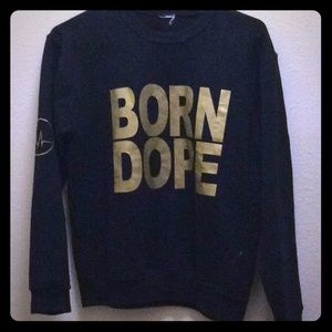 Black & Gold BORN DOPE Sweater